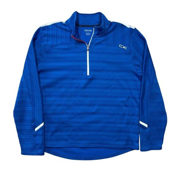 Calvin Klein Performance 1/4 Zip Pullover Men's Size Large Blue Active Running - Picture 1 of 10